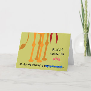 Cartão De Festividades Funny Christmas Card - Camel in Reindeer Suit