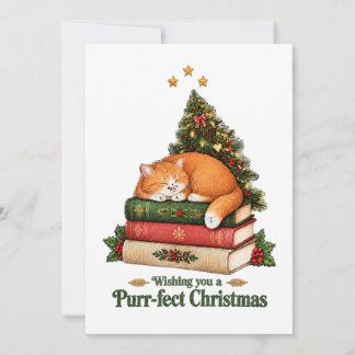 Cartão De Festividades Funny Christmas Card - Purr-fect Christmas - Cute