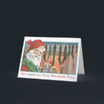 Cartão De Festividades Funny Christmas Card Vintage Santa<br><div class="desc">INSIDE: "Is it just me or is the front of this card a bit Naughty?" Beautiful Vintage Christmas cards add a special charm to your Holidays. Old Fashion cards are a unique surprise to get in the mail. Perfect for Card Exchanges! Put one on the gifts for neighbors!</div>