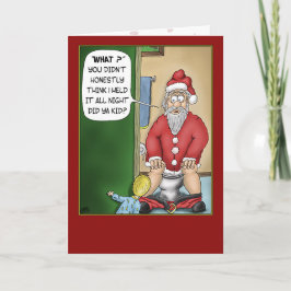 Cartão De Festividades Funny Christmas Cards: Bathroom Break