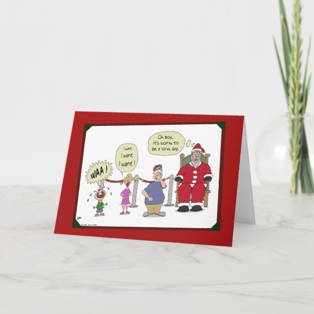 Cartão De Festividades Funny Christmas Cards: Long Day (Frente)
