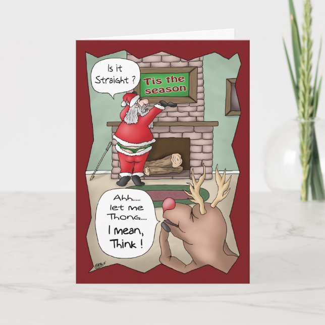 Cartão De Festividades Funny Christmas Cards: ‘Tis the Season (Frente)