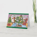 Cartão De Festividades Funny Christmas Dog Card<br><div class="desc">Celebrate the dog lovers in your life with this cute and funny Christmas card.</div>