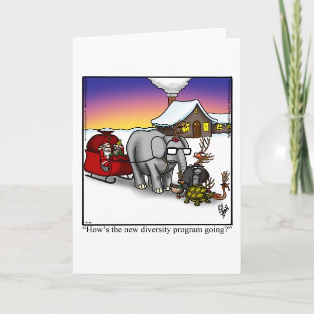 Cartão De Festividades Funny Christmas Holiday Greeting Card (Frente)