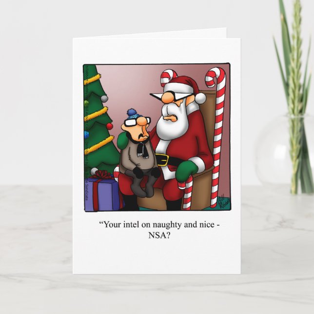Cartão De Festividades Funny Christmas Humor Greeting Card (Frente)
