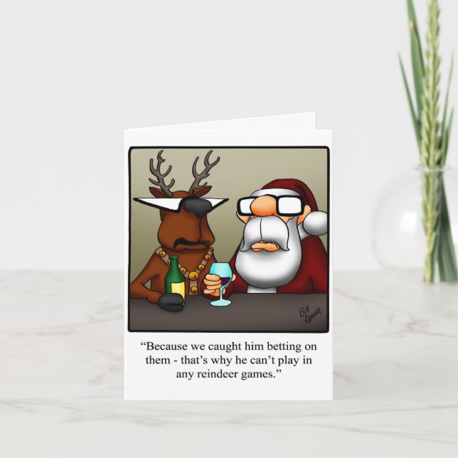Cartão De Festividades funny Christmas Humor Greeting Card (Frente)
