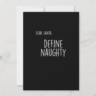 Cartão De Festividades Funny Christmas Naughty Nice Santa Checklist