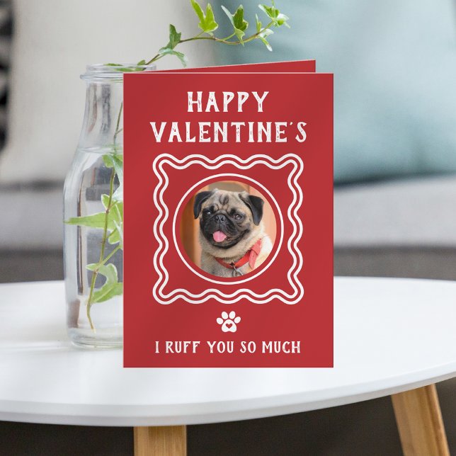 Cartão De Festividades Funny Cute Dog Parent Happy Valentine's Day (Criador carregado)