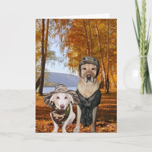 Cartão De Festividades Funny Dogs/Lab Valentine or Anniversary (Frente)