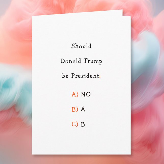 Cartão De Festividades Funny Donald Trump Eleita Piada de humor político (Funny Donald Trump Elections Political Humor Joke Holiday Card)