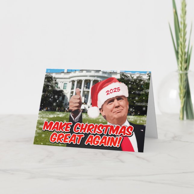 Cartão De Festividades Funny Donald Trump Natal 2020 (Frente)