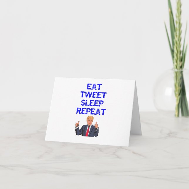 Cartão De Festividades Funny Donald Trump Tweet Christmas Card (Frente)
