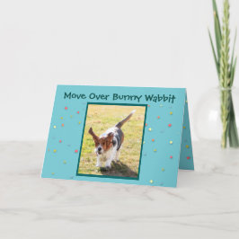 Cartão De Festividades Funny Easter Basset Hound on Easter Card