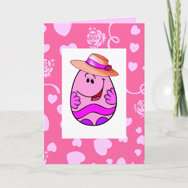 Cartão De Festividades Funny Easter Egg Card (Frente)