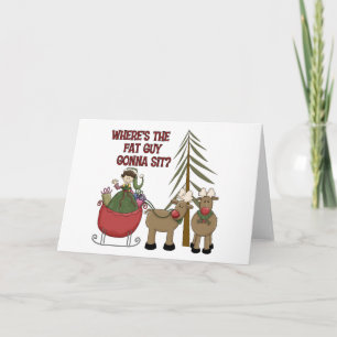 Cartão De Festividades Funny Fat Guy Christmas Card