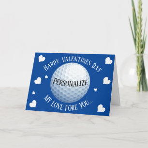 Cartão De Festividades Funny Golf My Love Fore You Valentines