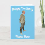 Cartão De Festividades funny golfing cat Birthday Card<br><div class="desc">Golfing birthday card.</div>