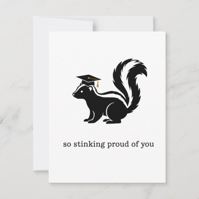 Cartão De Festividades Funny Graduation Card So Stinking Proud of You (Frente)