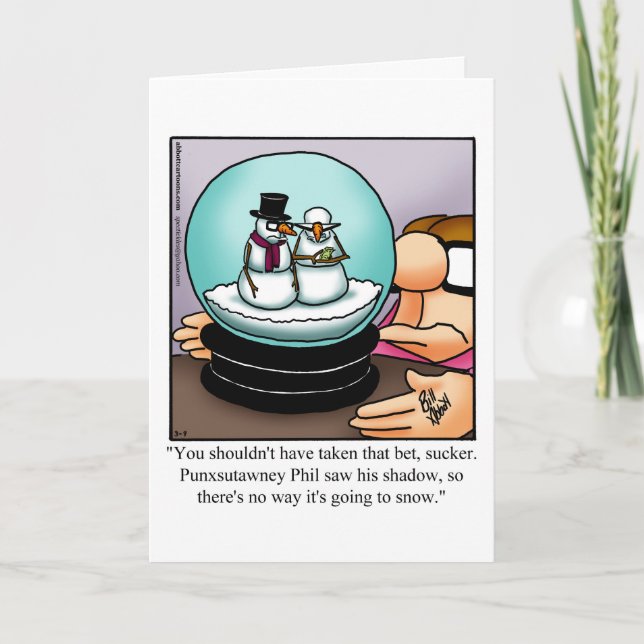 Cartão De Festividades Funny Groundhog Day (Frente)