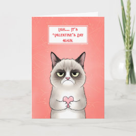 Cartão De Festividades Funny Grumpy Cat Valentine’s