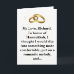 Cartão De Festividades Funny Hannukkah Hanukka Channukah Chanuka Card<br><div class="desc">Funny Hannukkah Hanukka Channukah Chanuka Card. Surprise your mate with this funny card!</div>