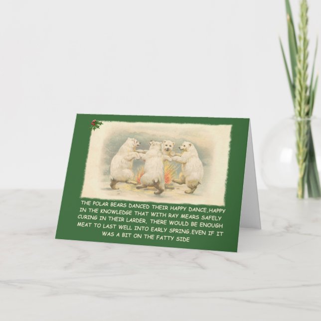 Cartão De Festividades Funny happy holidays (Frente)