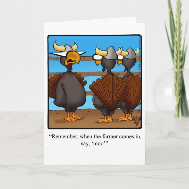 Cartão De Festividades Funny Happy Thanksgiving Greeting Card (Frente)