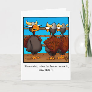 Cartão De Festividades Funny Happy Thanksgiving Greeting Card