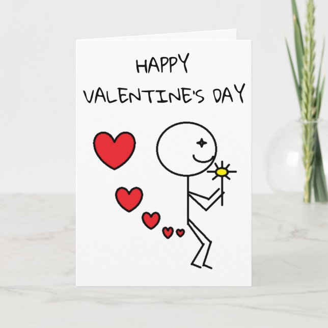 Cartão De Festividades Funny Happy Valentine's Day Card (Frente)