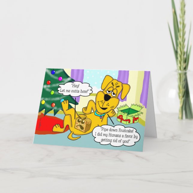 Cartão De Festividades Funny Holiday: Fruitcake Card (Frente)