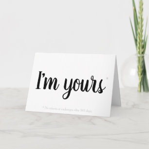 Cartão De Festividades Funny I'm Yours fine print Valentine's Day Card