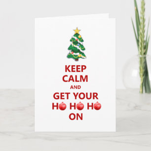 Cartão De Festividades Funny Keep Calm Modern Christmas Tree Card