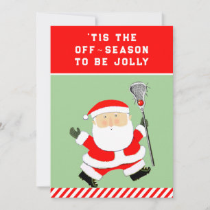 Cartão De Festividades Funny Lacrosse Christmas