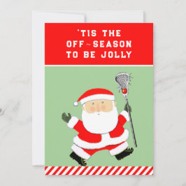 Cartão De Festividades Funny Lacrosse Christmas