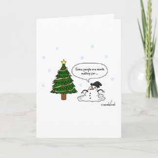 Cartão De Festividades Funny Melting For People Christmas Card