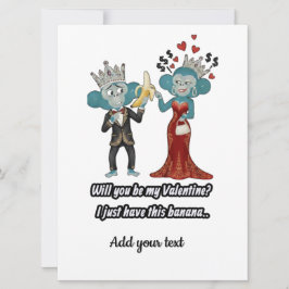 Cartão De Festividades Funny Monkey Couple Valentine's Day