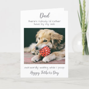 Cartão De Festividades Funny Personalized Pet Photo Dog Dad Fathers Day