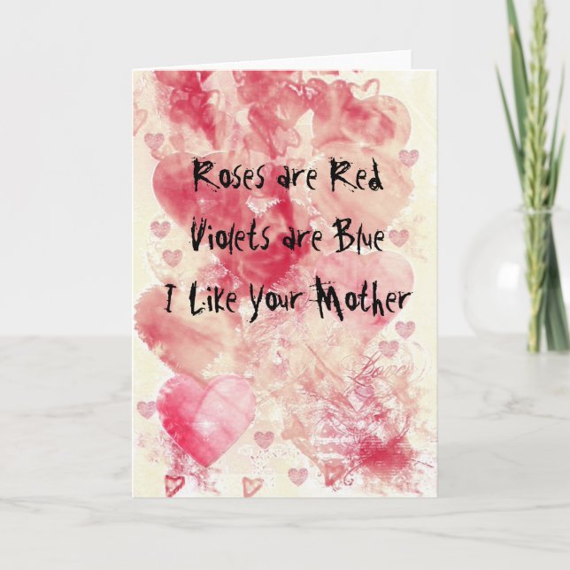 Cartão De Festividades Funny Roses Are Red Valentines Day Card (Frente)