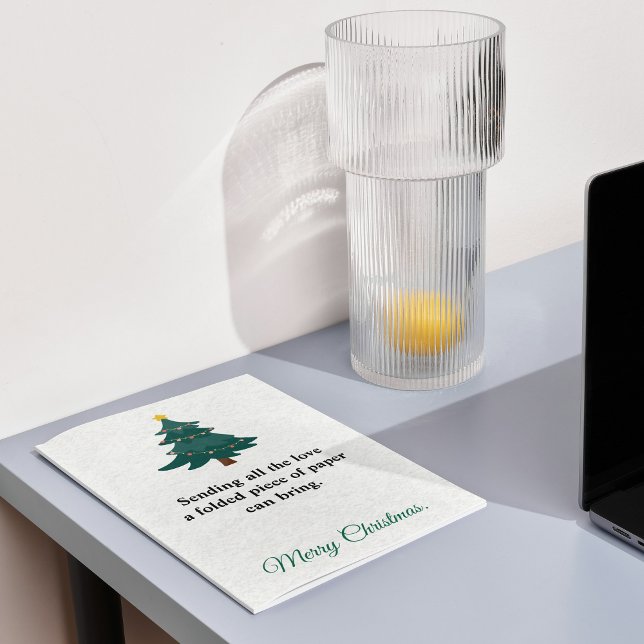 Cartão De Festividades Funny "Sending Love" Christmas Card — Sarcastic  (Funny "Sending Love" Christmas Card — Sarcastic Holiday)