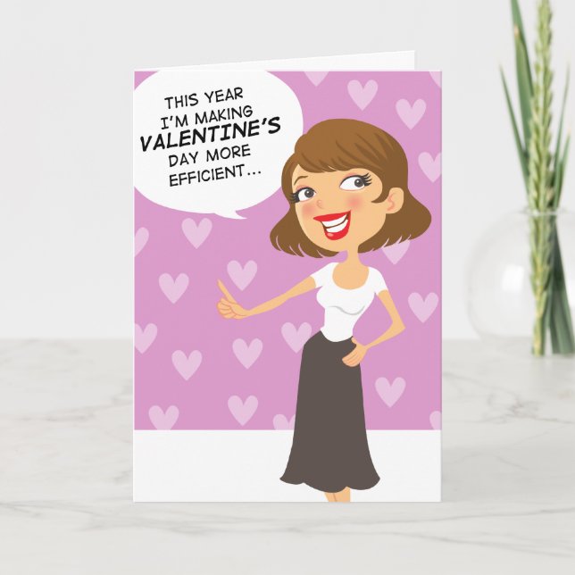 Cartão De Festividades Funny Simplify Valentines Day Greeting Card (Frente)
