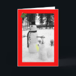 Cartão De Festividades Funny snowman Christmas<br><div class="desc">Funny snowman cards with a funny, humorous snowman theme for those who love to see funny snowmen at Christmas.Funny, humorous snowmen happy Christmas cards will certainly make folk laugh this festive season with their wicked snowmen humor.</div>