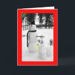 Cartão De Festividades Funny snowman Christmas<br><div class="desc">Funny snowman cards with a funny, humorous snowman theme for those who love to see funny snowmen at Christmas.Funny, humorous snowmen happy Christmas cards will certainly make folk laugh this festive season with their wicked snowmen humor.</div>