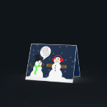 Cartão De Festividades FUNNY SNOWMAN CHRISTMAS CARD NoteCARD<br><div class="desc">Cute and funny snowman are the feature for this christmas card. Obviously one snowman,  BOB,  has been working out this winter.</div>