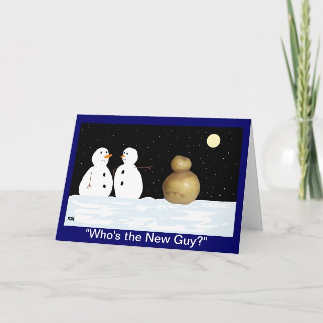 Cartão De Festividades funny snowmen xmas card (Frente)