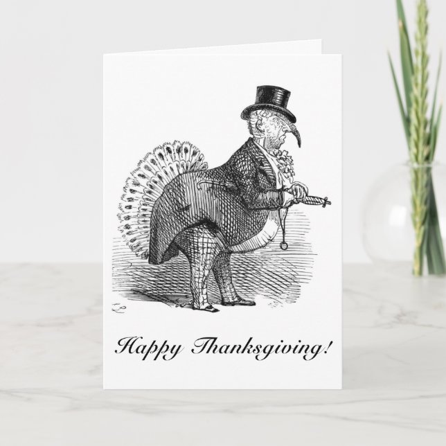 Cartão De Festividades Funny Thanksgiving Card (Frente)