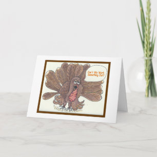 Cartão De Festividades Funny Turkey Thanksgiving Greeting Card