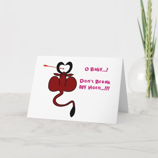 Cartão De Festividades Funny Valentine bull custom Greeting cards (Frente)