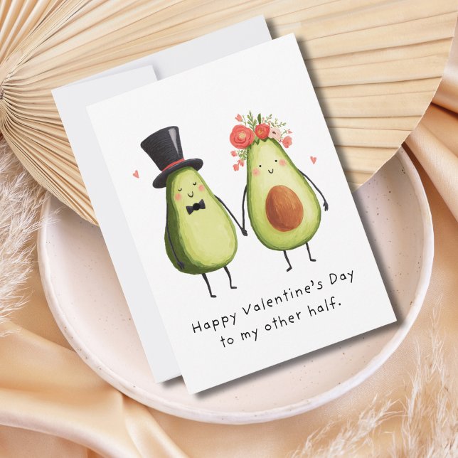 Cartão De Festividades Funny Valentine’s Day romantic Married Avocado (Criador carregado)