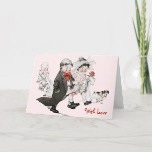 Cartão De Festividades Funny Valentine Vintage Wedding Greeting Card