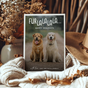Cartão De Festividades FUR LA LA LA LA... Foto de Cachorro Natal